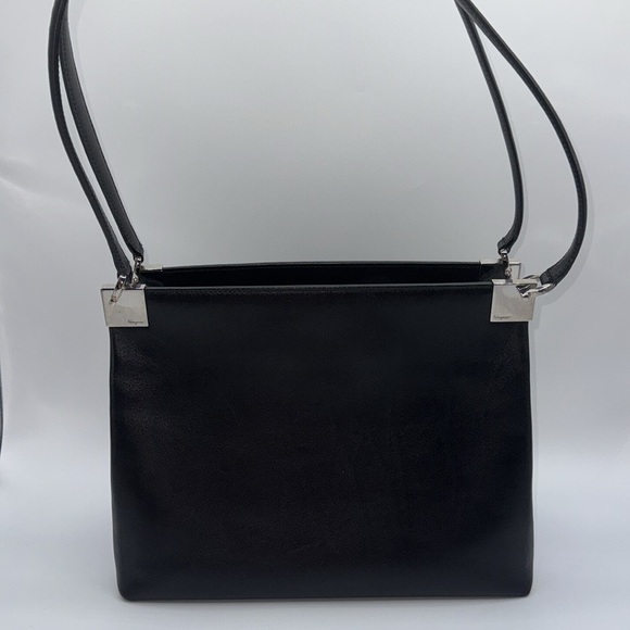 Salvatore Ferragamo Black Leather Shoulder Bag | Good Used Condition - Picture 3 of 14